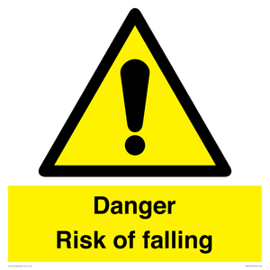 Danger Risk of falling
